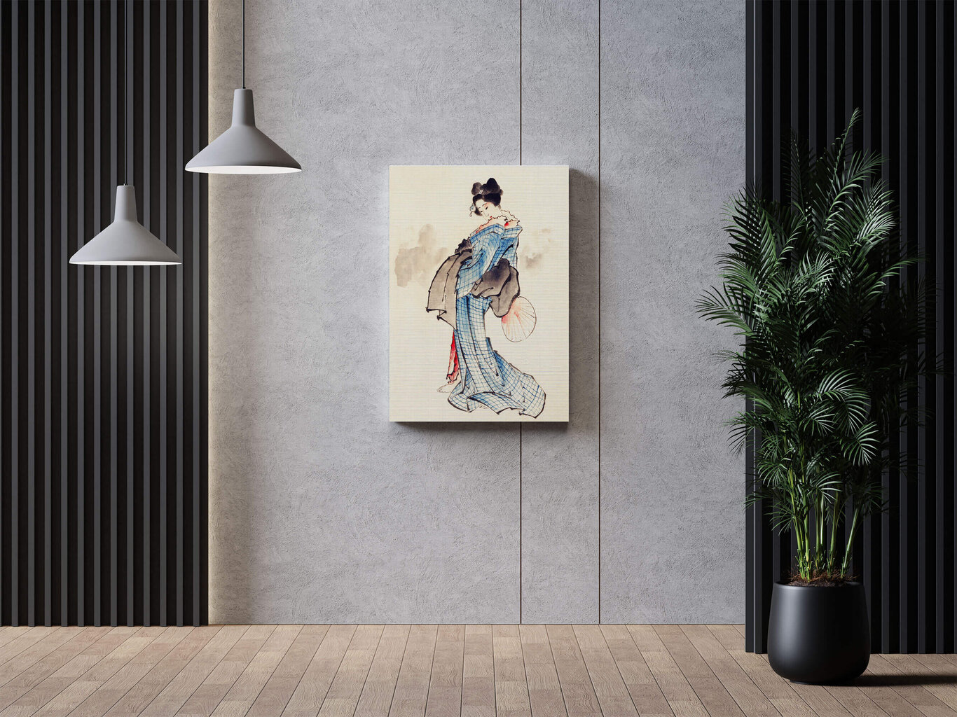 Taulu seisova nainen (Katsushika Hokusai), 100 x 70 cm hinta ja tiedot | Taulut | hobbyhall.fi