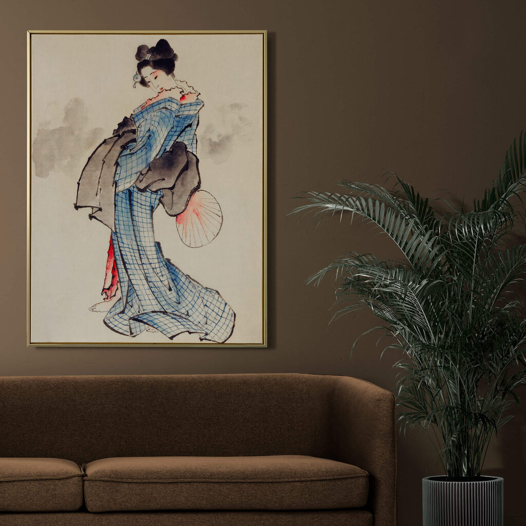 Taulu seisova nainen (Katsushika Hokusai), 100 x 70 cm hinta ja tiedot | Taulut | hobbyhall.fi
