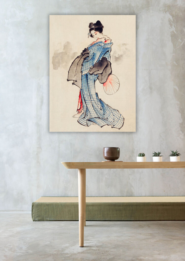 Taulu seisova nainen (Katsushika Hokusai), 100 x 70 cm hinta ja tiedot | Taulut | hobbyhall.fi