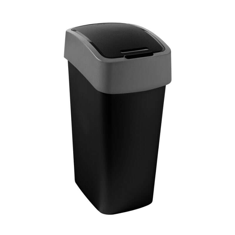 Jäteastia Flip Bin 45L musta/hopea hinta ja tiedot | Kylpyhuoneen sisustus | hobbyhall.fi