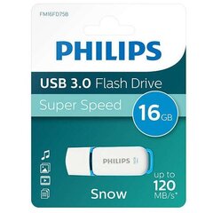 USB-salama Philips 16 Gt USB 3.0 Snow Edition valkoinen/sininen hinta ja tiedot | Philips Kovalevyt ja muistitikut | hobbyhall.fi