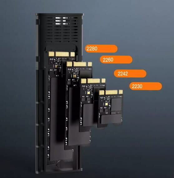 SSD-kotelo NVME tasku SATA-sovitin PCIe M.2 COMBO USB 3.0 USB-C 3.1 M2 hinta ja tiedot | Ulkoisten kovalevyjen kotelot | hobbyhall.fi