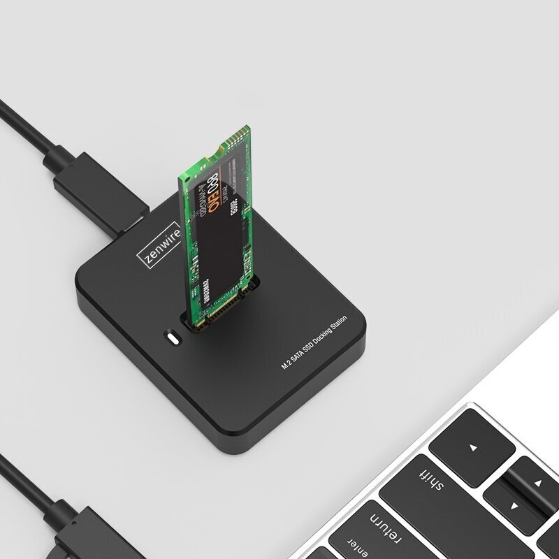 M2 NVME/SATA SSD-sovittimen asemapaikkakotelo M.2 USB-C 10GB/s Zenwire hinta ja tiedot | Ulkoisten kovalevyjen kotelot | hobbyhall.fi