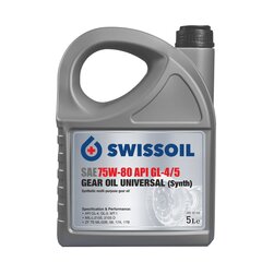 Universaali vaihdelaatikkoöljy SAE 75W-80, API GL-4 + GL-5, 5 litraa hinta ja tiedot | SwissOil Autotuotteet | hobbyhall.fi