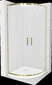Puolipyöreä suihkukaappi Mexen Rio F altaalla ja sifonilla, puolimatta, Gold+White/Gold, 90 x 90 cm hinta ja tiedot | Suihkukaapit ja suihkunurkat | hobbyhall.fi