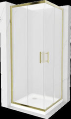 Suihkukaappi Mexen Rio F altaalla ja sifonilla, puolimatta, Gold+White/Gold, 90 x 90 cm hinta ja tiedot | Suihkukaapit ja suihkunurkat | hobbyhall.fi