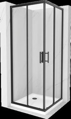 Suihkukaappi Mexen Rio F altaalla ja sifonilla, Black+White/Black, 80 x 80 cm hinta ja tiedot | Suihkukaapit ja suihkunurkat | hobbyhall.fi