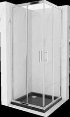 Suihkukaappi Mexen Rio F altaalla ja sifonilla, Chrome+Black/Chrome, 70 x 70 cm hinta ja tiedot | Suihkukaapit ja suihkunurkat | hobbyhall.fi