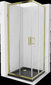 Suihkukaappi Mexen Rio F altaalla ja sifonilla, Gold+Black/Gold, 70 x 70 cm hinta ja tiedot | Suihkukaapit ja suihkunurkat | hobbyhall.fi