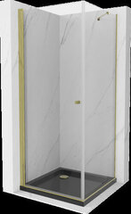 Suihkukaappi Mexen Pretoria altaalla ja sifonilla, Gold+Black/Gold, 70 x 70 cm hinta ja tiedot | Suihkukaapit ja suihkunurkat | hobbyhall.fi