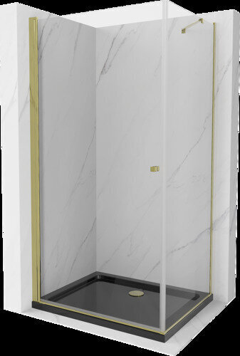 Suihkukaappi Mexen Pretoria altaalla ja sifonilla, Gold+Black/Gold, 80 x 70 cm hinta ja tiedot | Suihkukaapit ja suihkunurkat | hobbyhall.fi