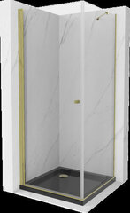 Suihkukaappi Mexen Pretoria altaalla ja sifonilla, Gold+Black/Gold, 80 x 80 cm hinta ja tiedot | Suihkukaapit ja suihkunurkat | hobbyhall.fi
