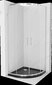 Puoliympyrän muotoinen suihkukaappi Mexen Rio F altaalla ja sifonilla, Chrome+Black/Chrome, 80 x 80 cm hinta ja tiedot | Suihkukaapit ja suihkunurkat | hobbyhall.fi