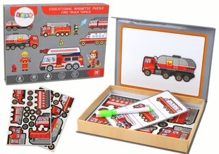 Magneettinen palapelisarja, paloautot hinta ja tiedot | Kehittävät lelut | hobbyhall.fi