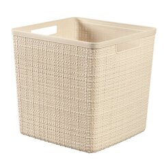 Juuttikori neliö 17L 28x28x27cm kermainen hinta ja tiedot | Säilytyslaatikot ja -korit | hobbyhall.fi