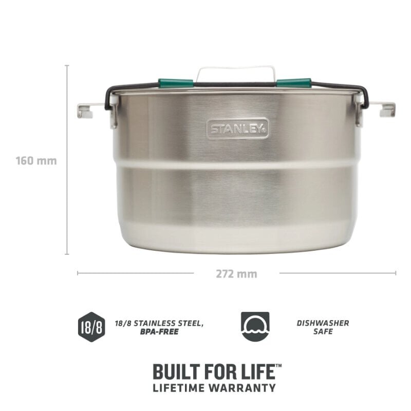 The Full Kitchen Base Camp Cook Set 3.5L ruostumatonta terästä hinta ja tiedot | Kattilat ja painekattilat | hobbyhall.fi