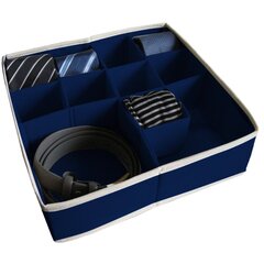 L 30,5x30,5x10cm Sininen laatikko, jossa on osioita L 30,5x30,5x10cm hinta ja tiedot | Säilytyslaatikot ja -korit | hobbyhall.fi