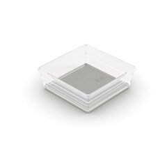 Laatikko Sistemo Organizer 6 15 x 15 x 5 cm läpinäkyvä/vaaleanharmaa hinta ja tiedot | Säilytyslaatikot ja -korit | hobbyhall.fi