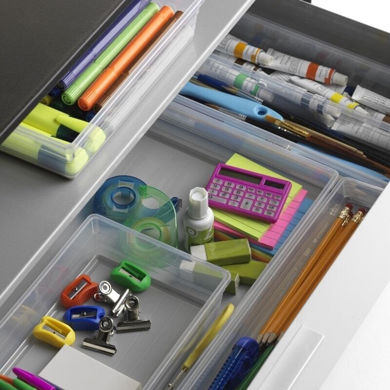 Laatikko Sistemo Organizer 8 37,5 x 15 x 5 cm läpinäkyvä/vaaleanharmaa hinta ja tiedot | Säilytyslaatikot ja -korit | hobbyhall.fi