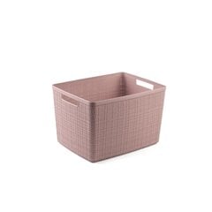 Juuttikori L 20L 36x28x23cm vaaleanpunainen hinta ja tiedot | Säilytyslaatikot ja -korit | hobbyhall.fi