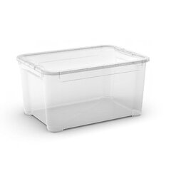 Laatikko kannella T Box L 47L 39x55,5x28,5cm läpinäkyvä T Box XL 47L 39x55,5x28,5cm läpinäkyvä hinta ja tiedot | Säilytyslaatikot ja -korit | hobbyhall.fi