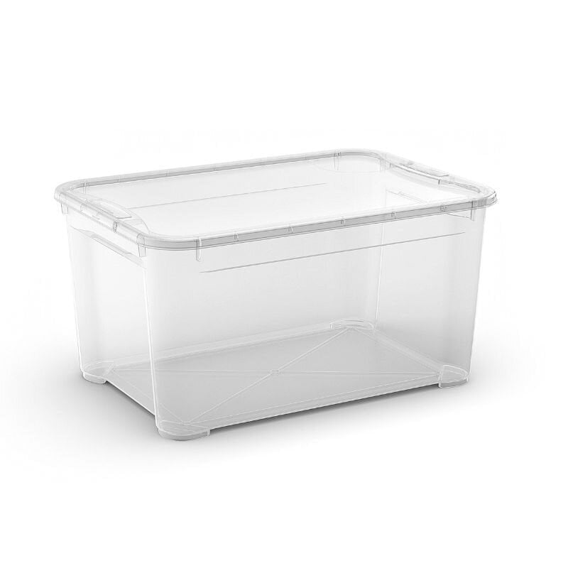 Laatikko kannella T Box L 47L 39x55,5x28,5cm läpinäkyvä T Box XL 47L 39x55,5x28,5cm läpinäkyvä hinta ja tiedot | Säilytyslaatikot ja -korit | hobbyhall.fi