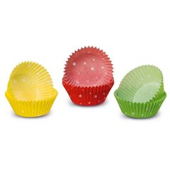 Kakkuvuoat 100 kpl värillisiä Easy Bake Ø 4,3 x 2,3 cm hinta ja tiedot | Uunivuoat ja leivontavälineet | hobbyhall.fi