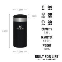 Thermos Mug The AeroLight Transit Mug 0.35 L musta hinta ja tiedot | Termoskannut ja termosmukit | hobbyhall.fi