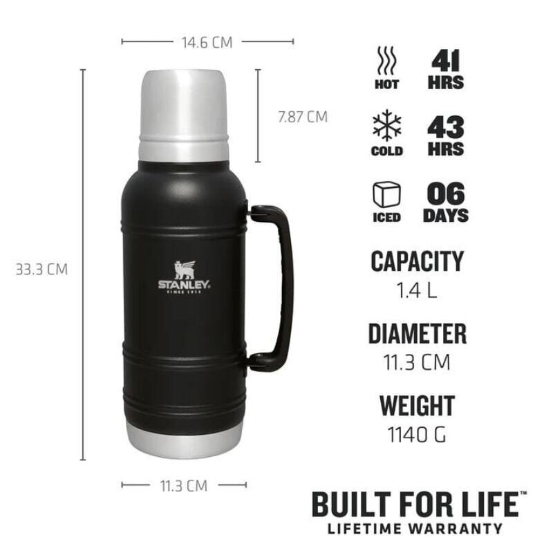 Thermos The Artisan 1.4L musta hinta ja tiedot | Termoskannut ja termosmukit | hobbyhall.fi