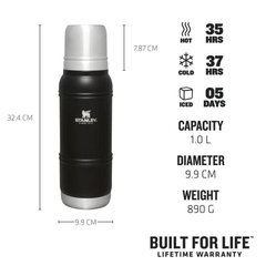 Thermos The Artisan 1L musta hinta ja tiedot | Termoskannut ja termosmukit | hobbyhall.fi