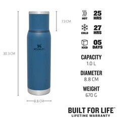 Thermos The Adventure To-Go Bottle 1L sininen hinta ja tiedot | Termoskannut ja termosmukit | hobbyhall.fi