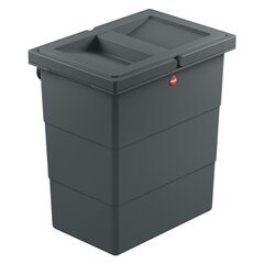 Seinäasennettava jäteastia FlexBox S, 7L, tummanharmaa hinta ja tiedot | Roska-astiat | hobbyhall.fi