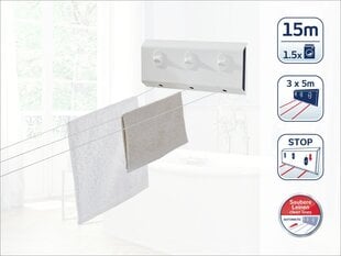 LEIFHEIT Automaattinen pesusiima Rollfix Triple 150 Longline - pitkäsiima hinta ja tiedot | Kuivaustelineet ja tarvikkeet | hobbyhall.fi