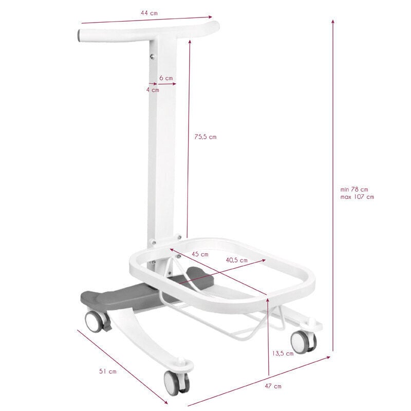 Kätevä jalkahoitotarjotin pyörillä, joissa on nostotoiminto hinta ja tiedot | Manikyyri- ja pedikyyritarvikkeet | hobbyhall.fi