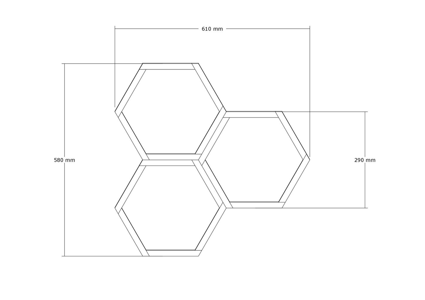 Asir-seinähylly, 61x58x9 cm, ruskea hinta ja tiedot | Hyllyt | hobbyhall.fi