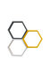 Asir-sesinähylly, 58x38x9 cm, valkoinen/keltainen/harmaa hinta ja tiedot | Hyllyt | hobbyhall.fi