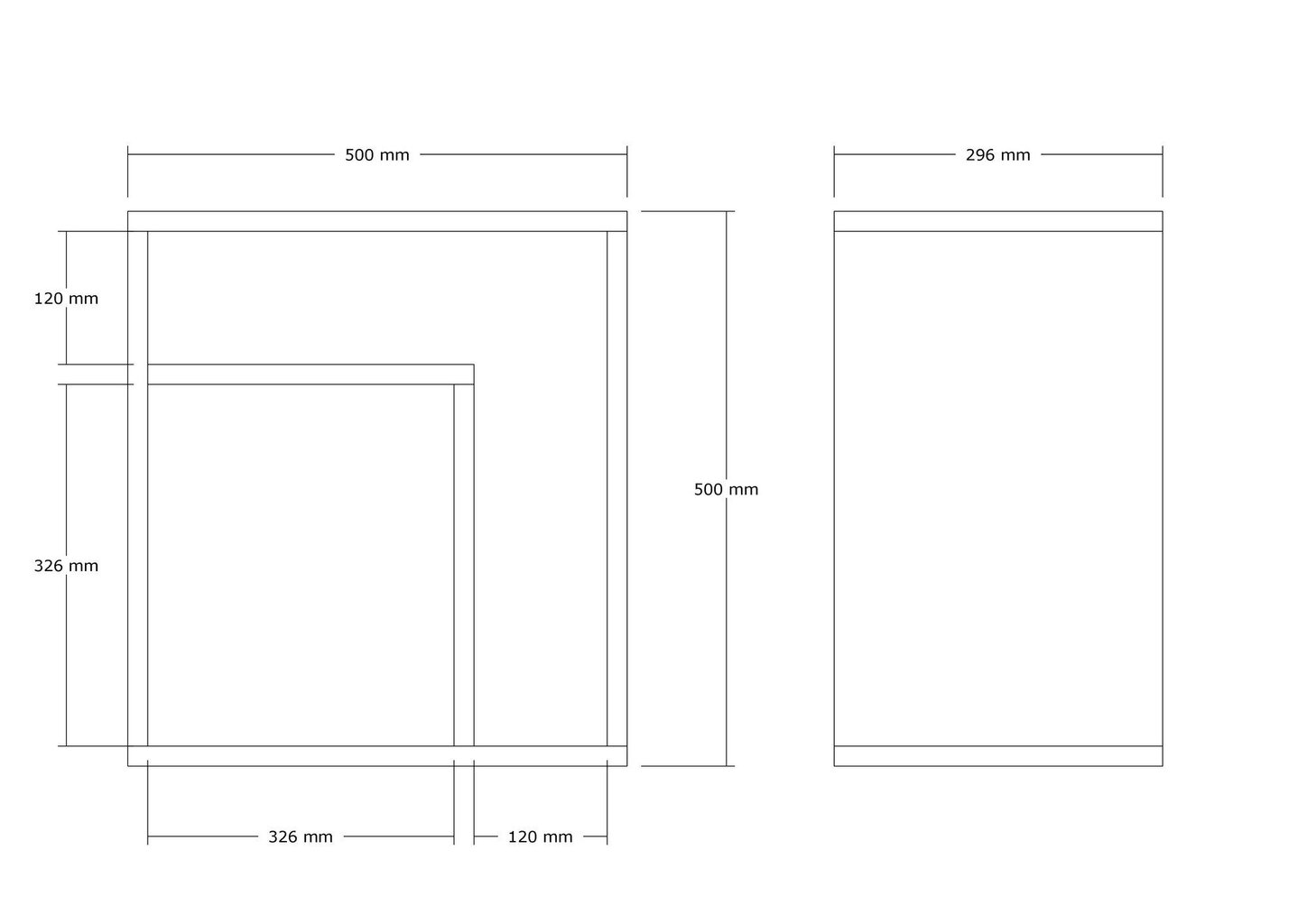 Asir-sivupöytä, 50x50x29,6 cm, beige hinta ja tiedot | Sohvapöydät | hobbyhall.fi