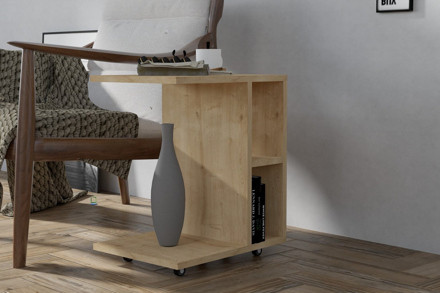 Asir-sivupöytä, 45x50x35 cm, beige hinta ja tiedot | Sohvapöydät | hobbyhall.fi