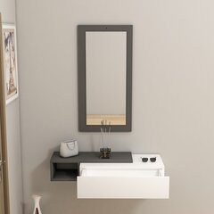 Asir-seinähylly, valkoinen/harmaa hinta ja tiedot | Kylpyhuonekaapit | hobbyhall.fi