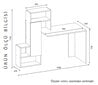 Asir-työpöytä, 138,6x73,8x55cm, valkoinen/harmaa hinta ja tiedot | Tietokonepöydät ja työpöydät | hobbyhall.fi