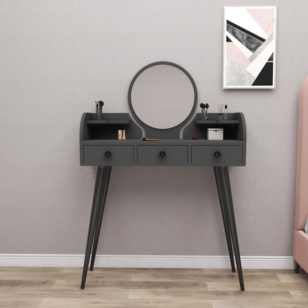 Asir-kampauspöytä, 133,6x93,6x37 cm, harmaa hinta ja tiedot | Peilipöydät | hobbyhall.fi