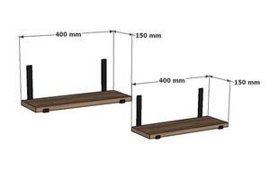 Asir-seinähylly, 40x15 cm, valkoinen hinta ja tiedot | Hyllyt | hobbyhall.fi