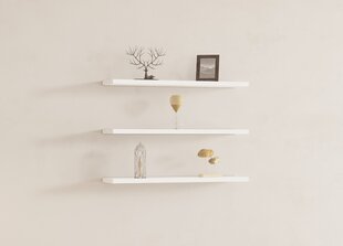 Asir-seinähylly, 30x14x2 cm, valkoinen hinta ja tiedot | Hyllyt | hobbyhall.fi