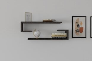 Asir-seinähylly, 60x15x19,6 cm, ruskea hinta ja tiedot | Hyllyt | hobbyhall.fi