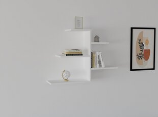 Asir-seinähylly, 82,2x48x19,6 cm, valkoinen hinta ja tiedot | Hyllyt | hobbyhall.fi