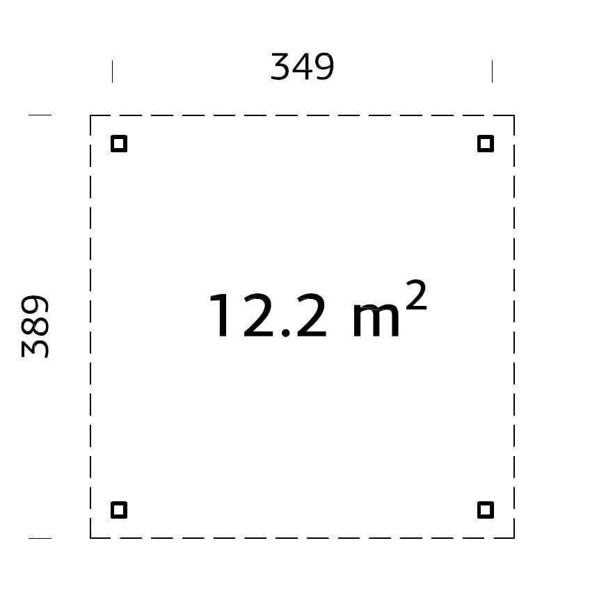 Pergola Lucy 12,2 m² ruskealla puunsuojalla hinta ja tiedot | Puutarhapaviljongit | hobbyhall.fi