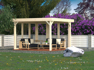 Pergola Lucy 12,2 m² valkoisella puunsuojalla hinta ja tiedot | Alekeskus Huonekalut ja sisustus | hobbyhall.fi