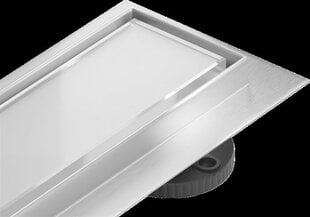 Mexen Flat 360 suihkukaivo, kromi/valkoinen lasi, 70 cm hinta ja tiedot | Lattiakaivot | hobbyhall.fi
