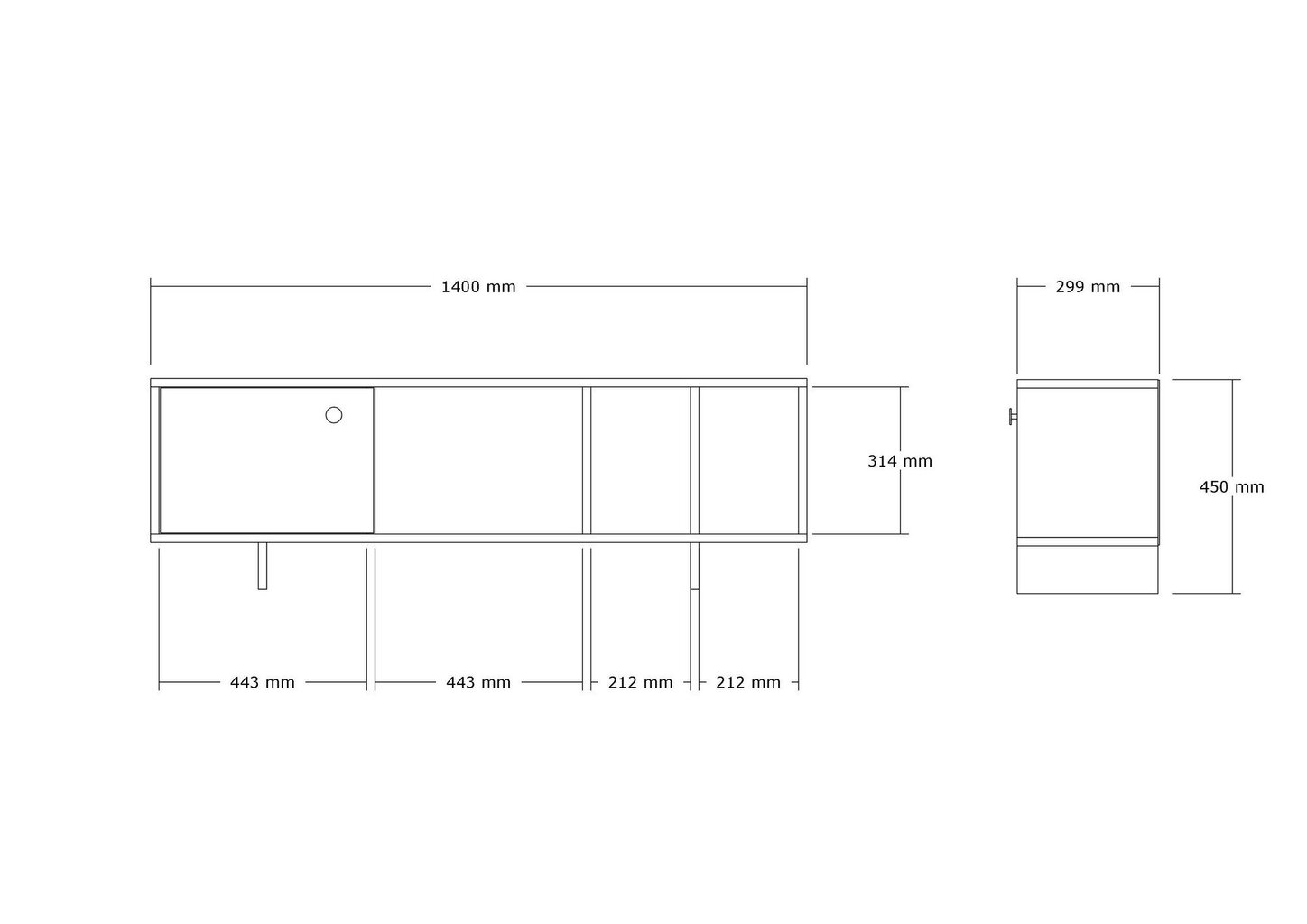 TV-yksikkö, Asir, 140x45x29 cm, ruskea hinta ja tiedot | TV-tasot | hobbyhall.fi