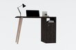 Työpöytä, Asir, 110x74x50 cm, harmaa/ruskea hinta ja tiedot | Tietokonepöydät ja työpöydät | hobbyhall.fi